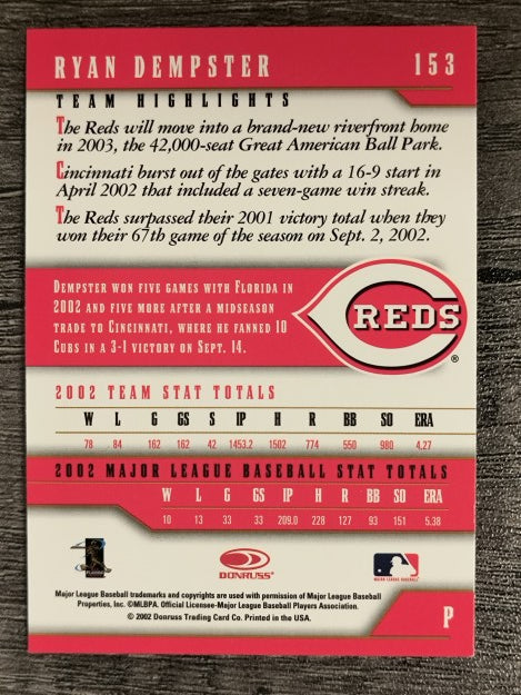 2003 Donruss Team Heroes #153 Ryan Dempster