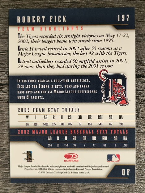 2003 Donruss Team Heroes #197 Robert Fick