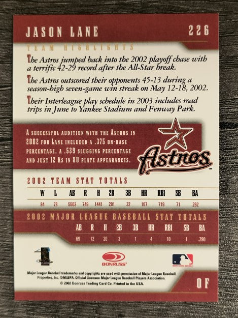 2003 Donruss Team Heroes #226 Jason Lane