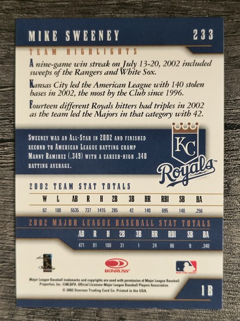 2003 Donruss Team Heroes #233 Mike Sweeney