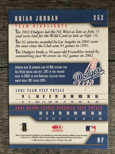 2003 Donruss Team Heroes #252 Brian Jordan