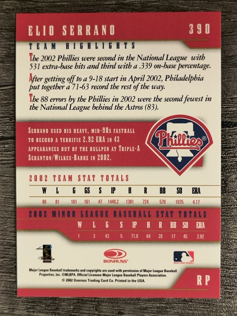 2003 Donruss Team Heroes #390 Elio Serrano