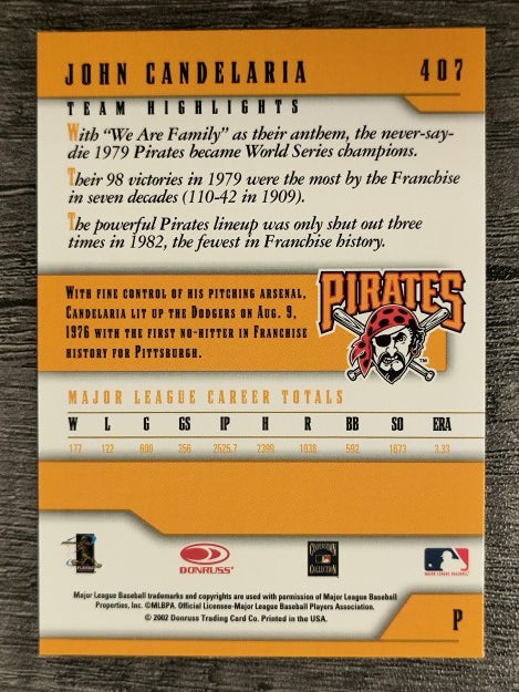 2003 Donruss Team Heroes #407 John Candelaria