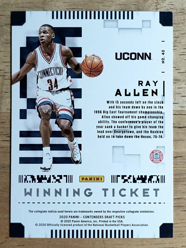 2020-21 Panini Contenders Draft Picks Winning Tickets #40 Ray Allen