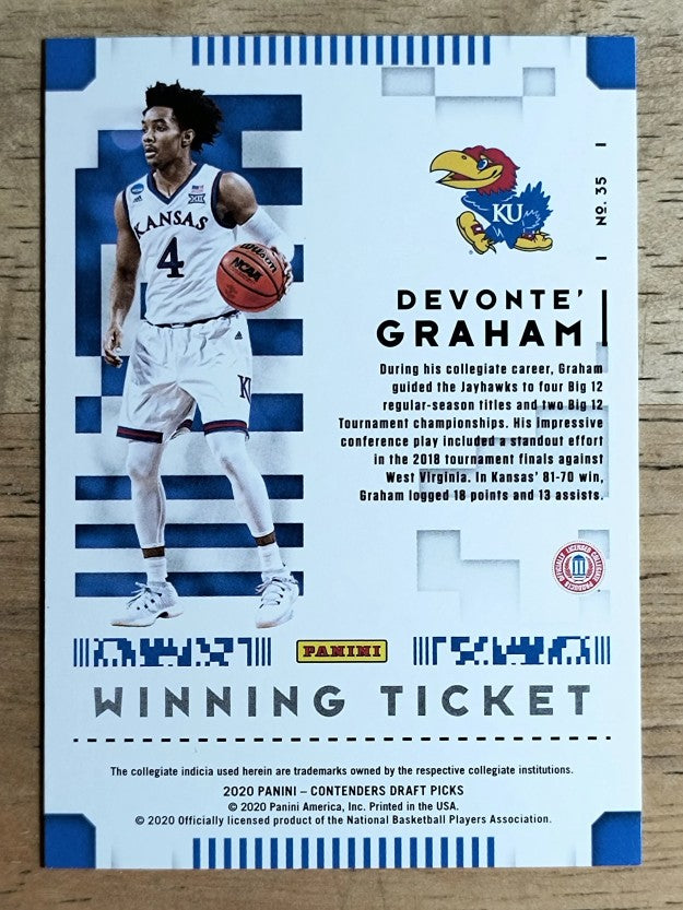 2020-21 Panini Contenders Draft Picks Winning Tickets #35 Devonte' Graham
