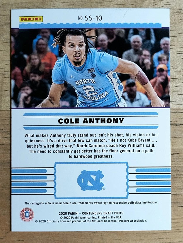 2020-21 Panini Contenders Draft Picks Front-Row Seats #10 Cole Anthony