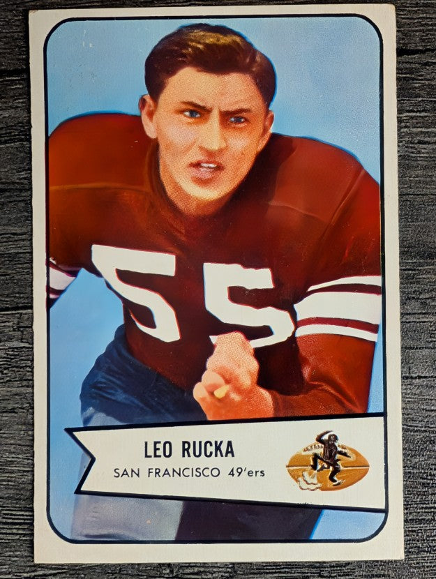 1954 Bowman #18 Leo Rucka RC (EX)