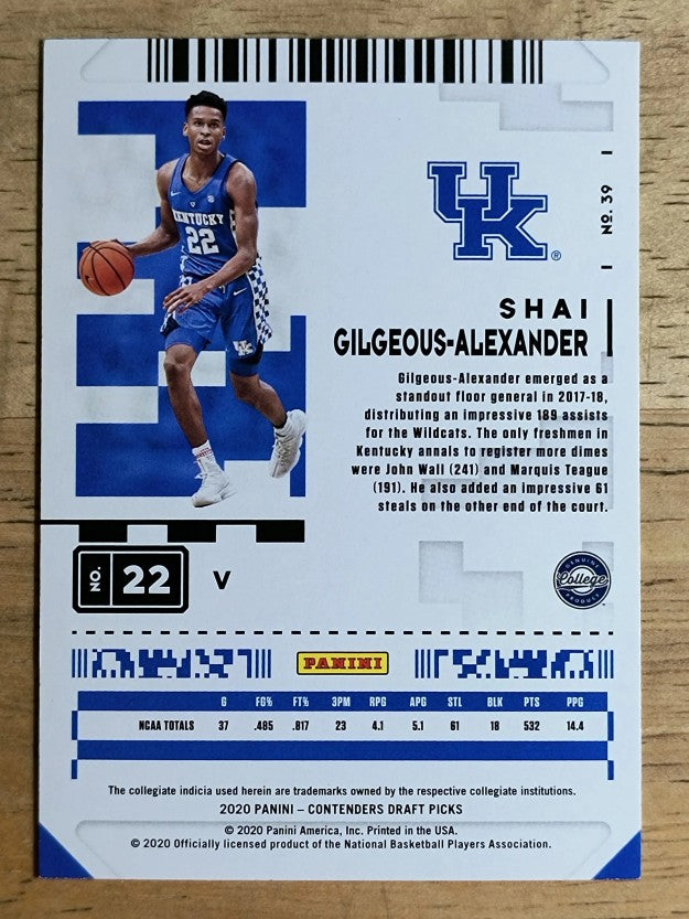 2020-21 Panini Contenders Draft Picks Variations #39 Shai Gilgeous-Alexander