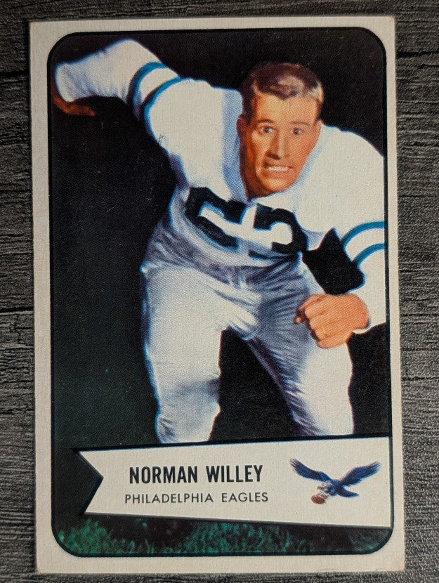 1954 Bowman #21 Norm Willey RC (VGEX)