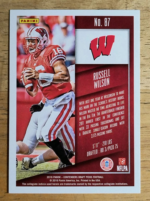 2016 Panini Contenders Draft Picks #87 Russell Wilson