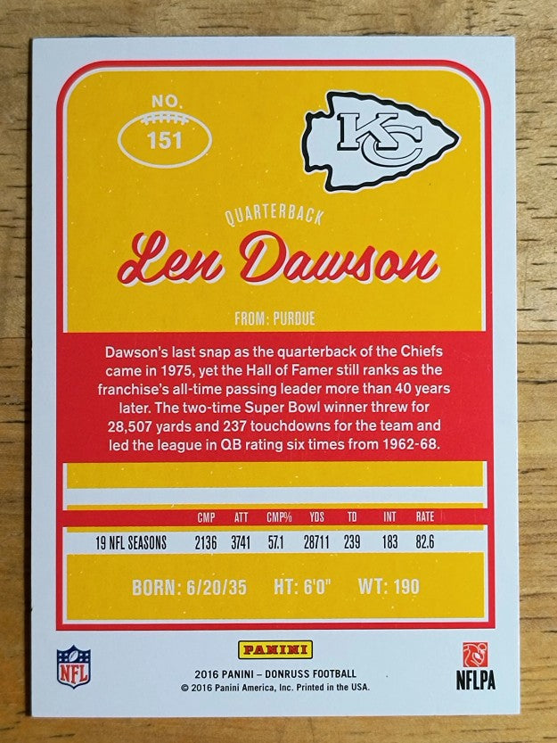 2016 Donruss #151 Len Dawson