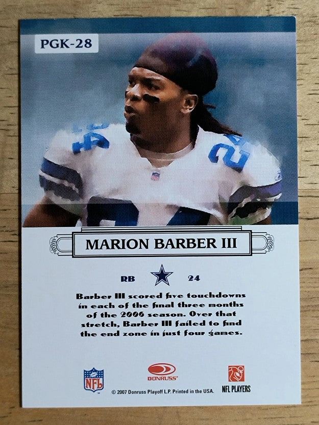 2007 Donruss Threads Pro Gridiron Kings Gold #28 Marion Barber