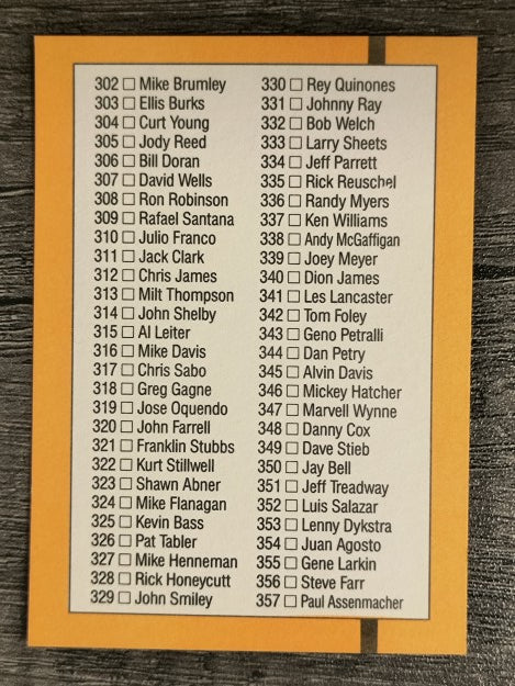 1989 Donruss #300 Checklist 248-357