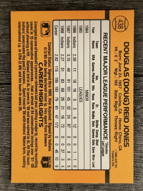 1989 Donruss #438 Doug Jones