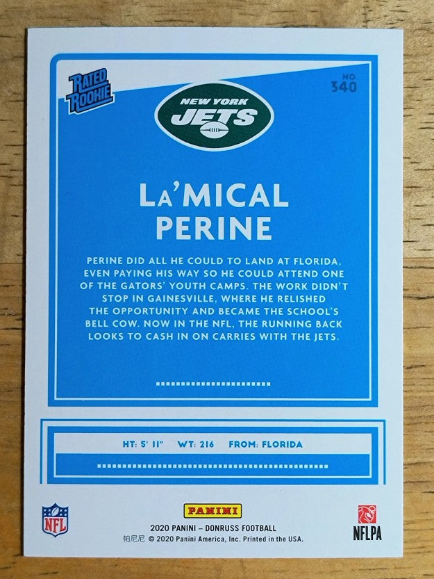 2020 Donruss Press Proof Yellow #340 La'Mical Perine RR