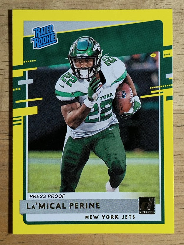 2020 Donruss Press Proof Yellow #340 La'Mical Perine RR
