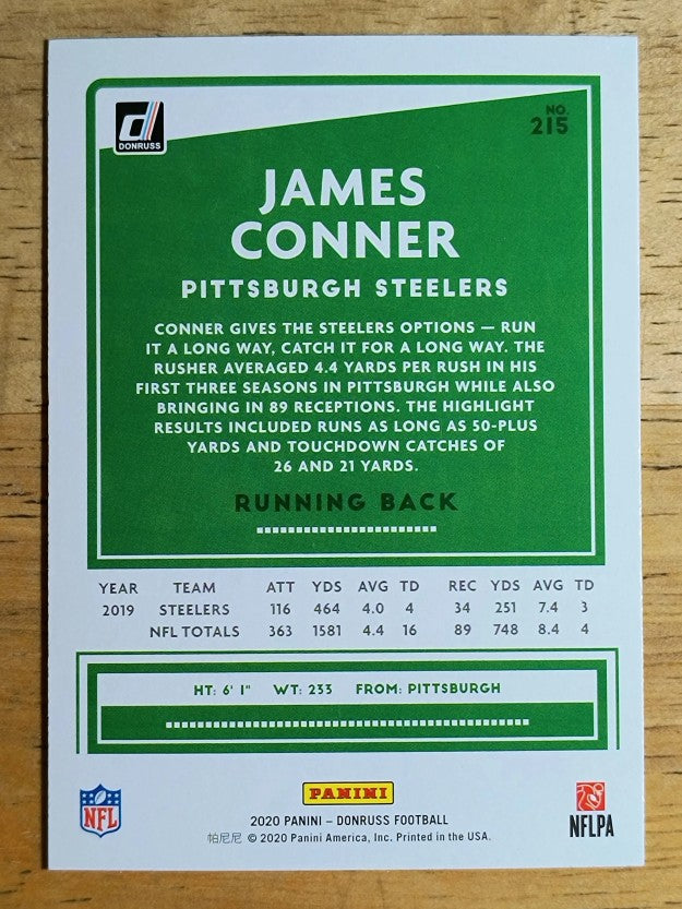 2020 Donruss Press Proof Blue #215 James Conner