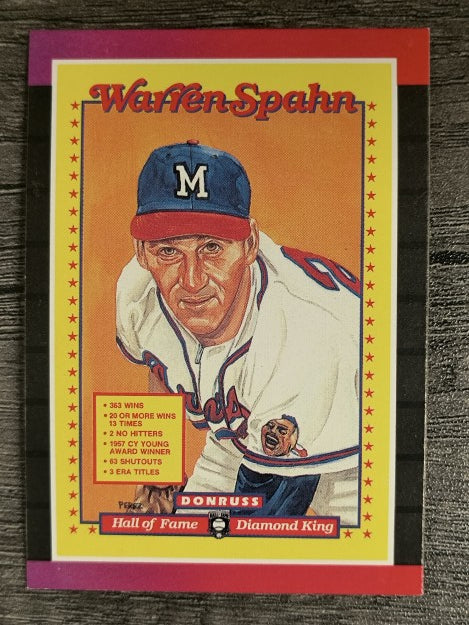 1989 Donruss #588 Warren Spahn Puzzle