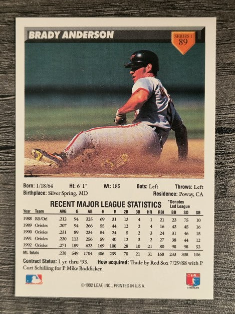 1993 Donruss #89 Brady Anderson