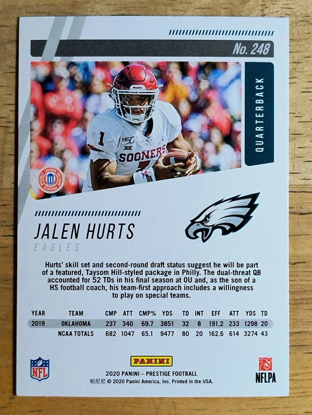 2020 Prestige #248 Jalen Hurts RC
