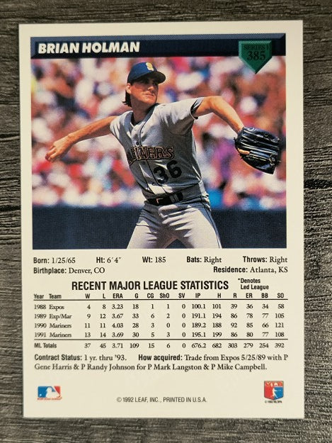 1993 Donruss #385 Brian Holman
