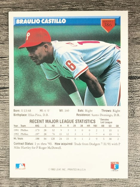 1993 Donruss #386 Braulio Castillo