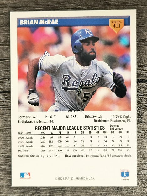 1993 Donruss #411 Brian McRae