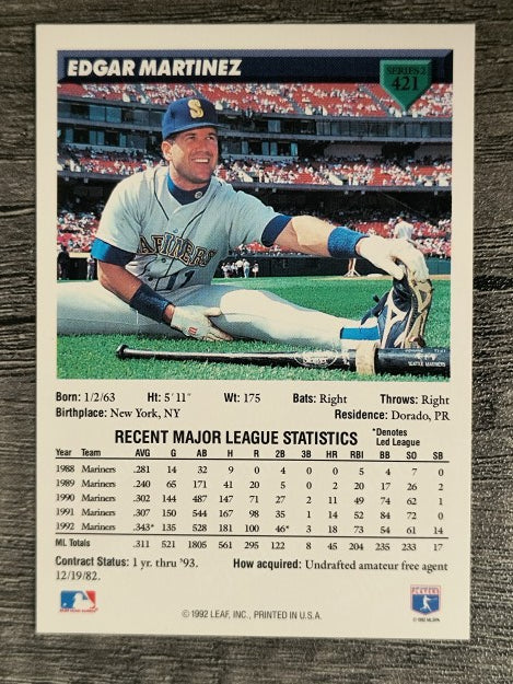 1993 Donruss #421 Edgar Martinez
