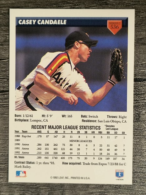 1993 Donruss #536 Casey Candaele