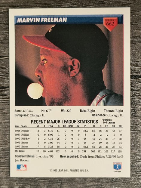 1993 Donruss #662 Marvin Freeman