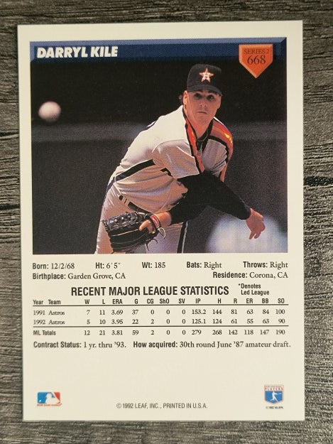 1993 Donruss #668 Darryl Kile