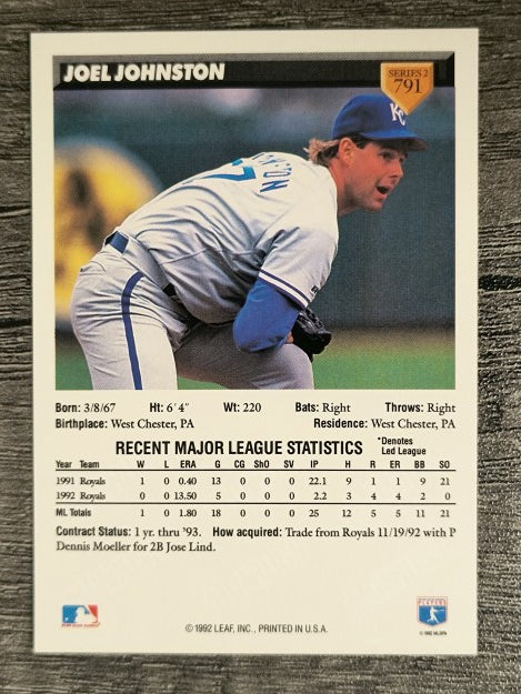 1993 Donruss #791 Joel Johnston