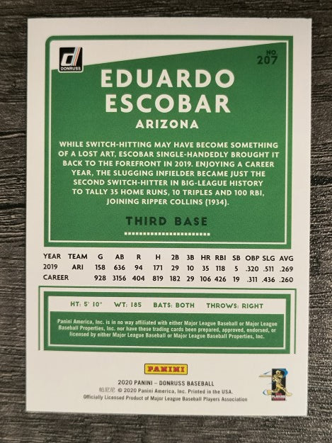 2020 Donruss #207 Eduardo Escobar