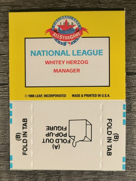 1989 Donruss Pop-Ups #NNO Whitey Herzog MG