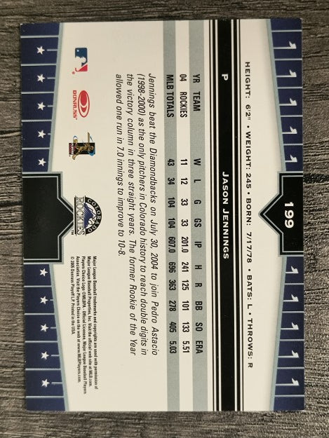 2005 Donruss Champions #199 Jason Jennings