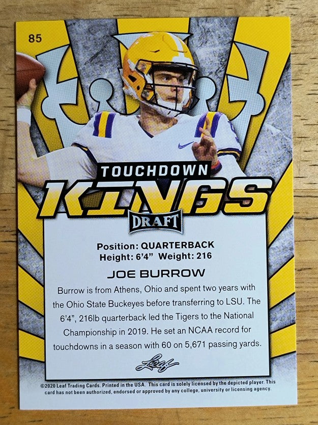 2020 Leaf Draft Gold #85 Joe Burrow TK