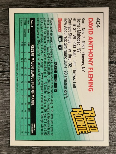 1992 Donruss #404 Dave Fleming