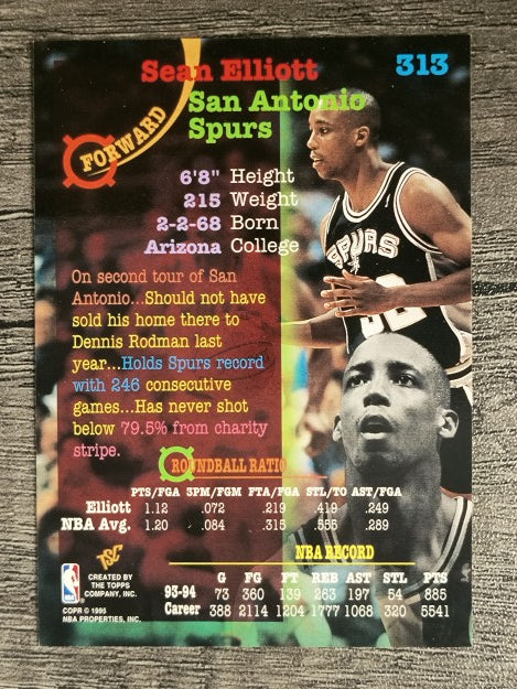1994-95 Stadium Club #313 Sean Elliott