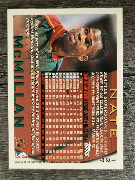 1996-97 Topps #127 Nate McMillan