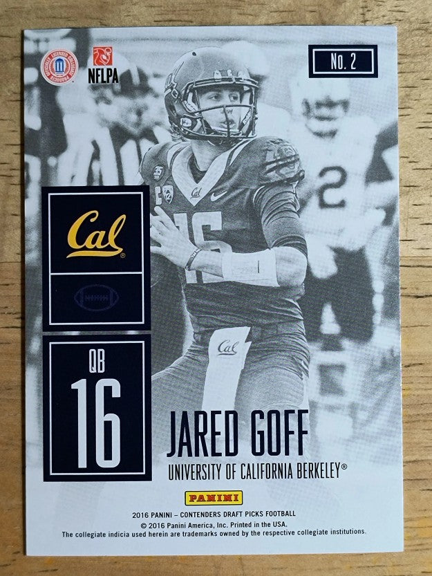 2016 Panini Contenders Draft Picks Game Day Tickets #2 Jared Goff