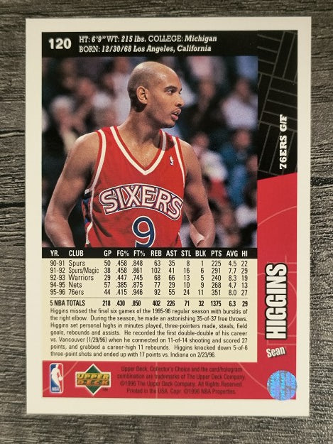 1996-97 Collector's Choice #120 Sean Higgins