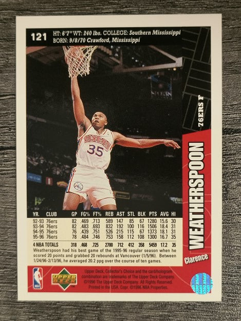 1996-97 Collector's Choice #121 Clarence Weatherspoon