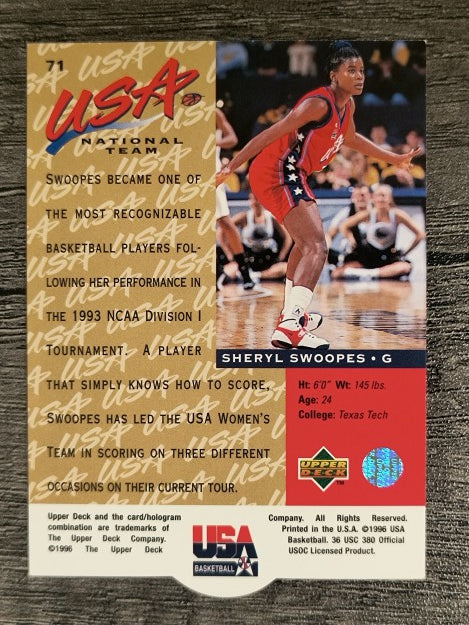1996 Upper Deck USA #71 Sheryl Swoopes (NM)