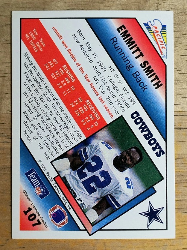 1991 Pacific #107 Emmitt Smith (NM)