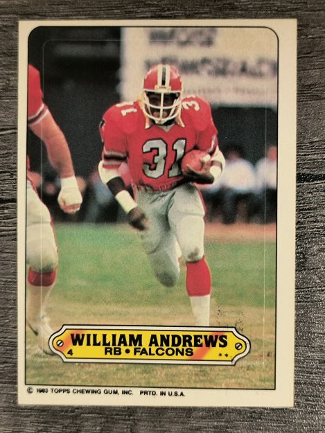 1983 Topps Sticker Inserts #4 William Andrews