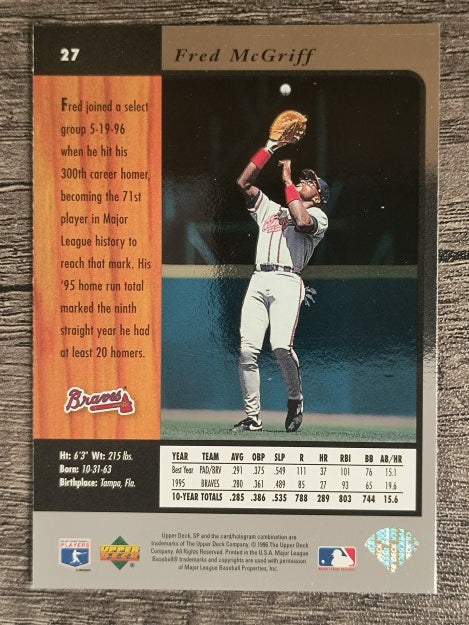 1996 SP #27 Fred McGriff