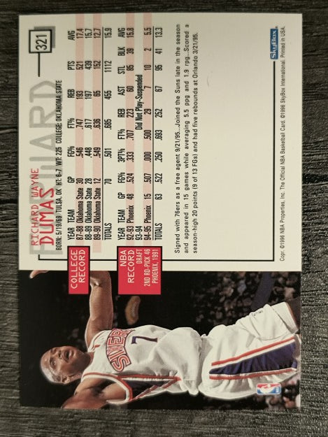 1995-96 Hoops #321 Richard Dumas