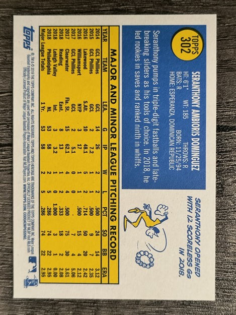 2019 Topps Heritage #302 Seranthony Dominguez