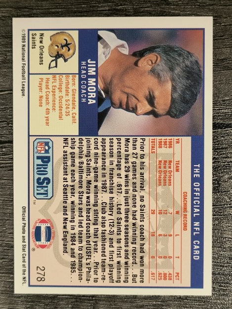 1989 Pro Set #278 Jim Mora CO