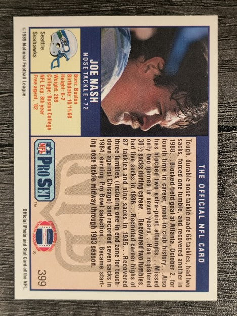 1989 Pro Set #399 Joe Nash